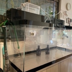 1500 アクリル 水槽 フルセット 上部 外部 150cm 大型 バラ売り不可 引き取り限定