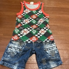 ＦO kids  ドクロ柄タンクトップ　１１０センチ