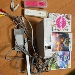 Wii本体とカセット　ジャンク品