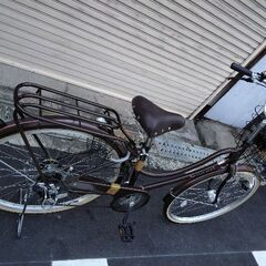 [Marukin] FLOATMIX(フロートミックス)26吋 ファッションファミリーサイクル 外装6段/LEDオート/ダークブラウン