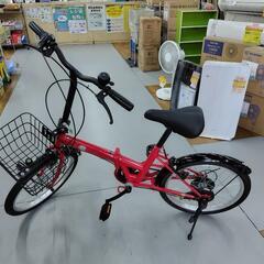 J255★多少の使用感有り★赤い折りたたみ自転車★RETRO★ダイナモ★6段変速★20インチ J255☆多少の使用感有り☆赤い折りたたみ自転車☆RETRO☆ダイナモ☆