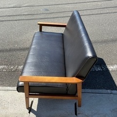 アンティーク　2人がけソファー　黒