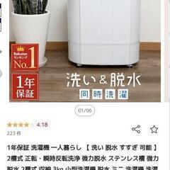 【受付終了】2槽式ミニ洗濯機