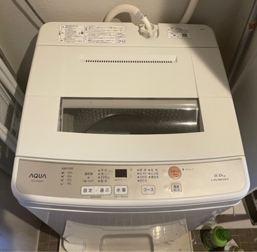 洗濯機 2019年 6kg AQUA AQW-S60G(W)