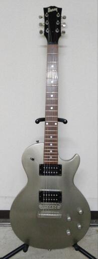 Burny　バーニー　エレキギター　レスポールタイプ　シルバー　シールド接続部カバー部品欠品　音出し各種確認済　弦交換済　本体のみ