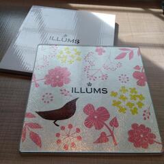 ILLUMS イルムス スクエア カッティングボード ピンク ガラス