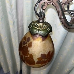 [更に値下げしました]12月末で処分。ガレ風　3灯　シャンデリア