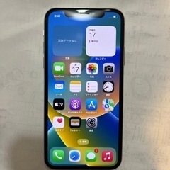 極美品　iPhoneX 64GB silver SIMフリー