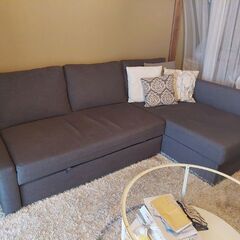 【お譲り先決定】IKEA FRIHETEN 3人がけ収納付ソファーベッド