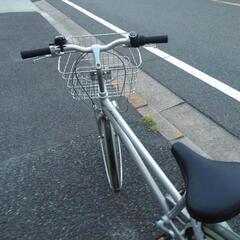 中古自転車２６２２　前後タイヤ新品！ブリヂストン　アルベルト　（約１６年前のモデルです）　２７インチ　３段ギヤ　LEDオートライト　アルミフレーム　ベルト駆動　