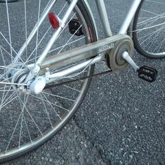 中古自転車２６２２　前後タイヤ新品！ブリヂストン　アルベルト　（約１６年前のモデルです）　２７インチ　３段ギヤ　LEDオートライト　アルミフレーム　ベルト駆動　