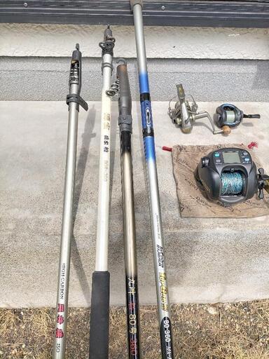 早い者勝ち、船釣、磯釣　竿と電動リール他