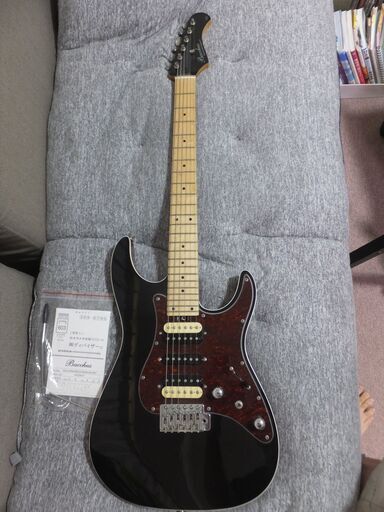 【レア】BACCHUS（バッカス）エレキギター　HGD-STANDARD24-MG/M　BLK/RED　アーム・ソフトケース付