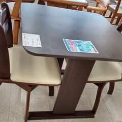 ★ジモティ割あり★  ダイニングセット ブラウン H70×D80×W80 クリーニング済み TJ1433