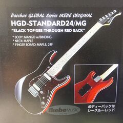 レア】BACCHUS（バッカス）エレキギター HGD-STANDARD24-MG/M BLK/RED 