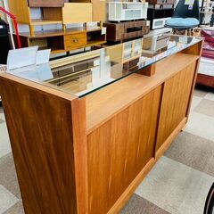✨サイドボード ?定価￥64,990? ガラス天板 木製 収納力抜群!! ✨