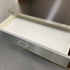 リビングハウス オープンダイニングボード ルシード 幅120 ウォールナット ステンレス天板 ソフトクローズ 中古家具 店頭引取歓迎 R7351