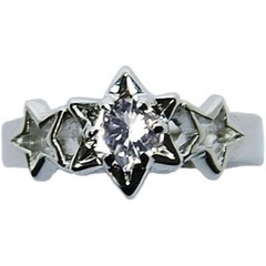 ブルレ　誕生石入りピンキーリング　3号