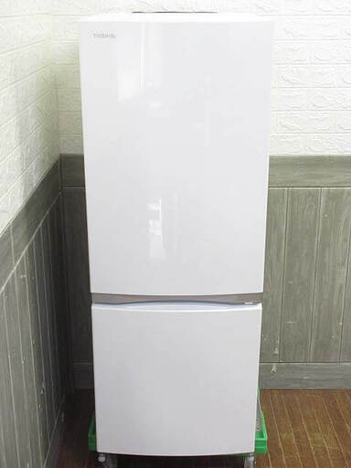ss5306　東芝　冷凍冷蔵庫　GR-R15BS(W)　153L　ホワイト　2ドア　右開き　TOSHIBA　ノンフロン　冷蔵庫　冷凍庫　白　単身向け　コンパクト