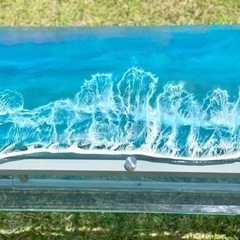 海レジンガラステーブル