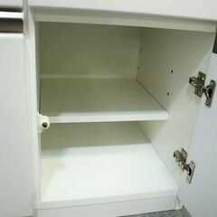 高年式!2022年製! ニトリ/NITORI キッチンボード アルミナ2 ホワイト 幅100cm ハイグロス 食器棚 100KB WH 中古家具 店頭引取歓迎 R7285