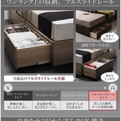 【中古】収納付きベッド(ダブル) 売ります