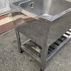 業務用 アズマ 2槽シンク 幅1000×奥450×高さ660(mm)