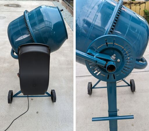 コンクリートミキサー 小型 140L 家庭用 まぜ太郎 電動 コンクリートミキサー 小型 140L 家庭用 まぜ太郎 電動