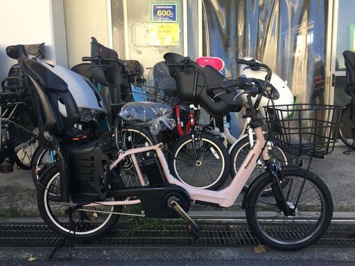 地域限定送料無料　パナソニック　ギュットアニーズ　三人乗り　16AH　20インチ　ピンク　キッスミニ　ビッケポーラー　神戸市　電動自転車