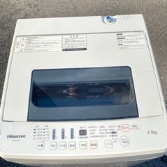 2018年製　ハイセンス　洗濯機　4.5L