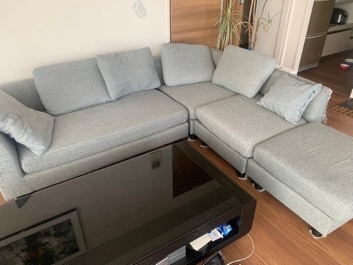 ニトリソファ ロゾ ベージュ 左カウチ ベージュ レザー L字型 ソファ