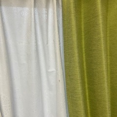 カーテン（黄緑）100×175 2枚組