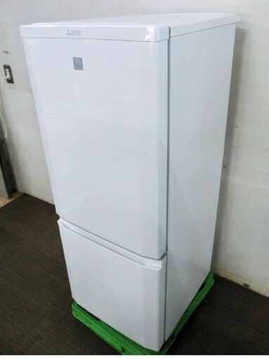 【高年式　動作良好】 MITSUBISHI　三菱　ノンフロン冷凍冷蔵庫　2ドア　MR-P15EE-KW1　2020年製　3ヵ月保証付き！ 146L　説明書付　右開き