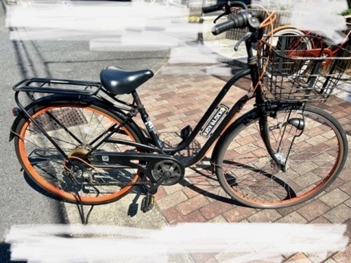 ジョイブロック 自転車 JOY BLOCK オレンジ 黒 ブラック 普通自転車 軽快 漕ぎやすい 点検済み おしゃれ自転車 オレンジ