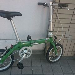 値下げ 現金決済のみ★★★ほぼ新車‼ 超軽量【フィアット ミニベロ・ １４インチ アルミフレーム折り畳み自転車・ダホン】★★★