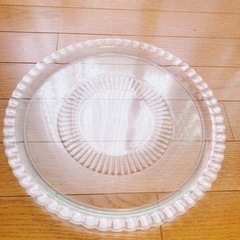 美しいガラスの平皿　大皿