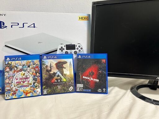 【ゲーミングモニターとソフト付き】PS4ホワイト1TB