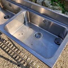 厨房業務用ステンレス製2槽シンク