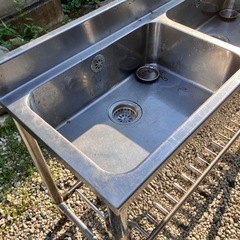 厨房業務用ステンレス製2槽シンク