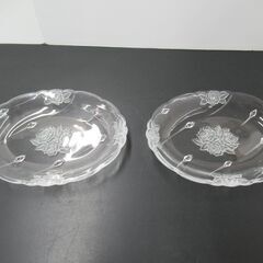 ㉕【ガラス製】平皿（2枚）