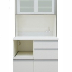 パモウナ　食器棚　PO-900R ホワイト