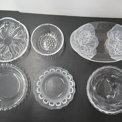 ㉘【ガラス製】皿・鉢皿（計6枚）