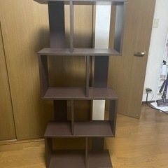 【ネット決済】ダークブラウン 本棚 飾り棚