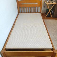 木製 シングルベッド(※マットレスなし)