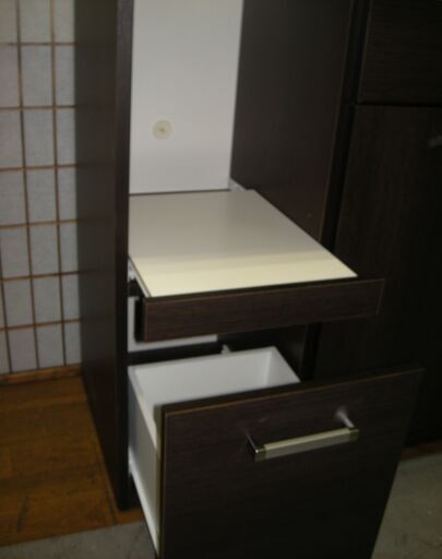 R220 国産 福山木工所 キッチンカウンター、2個口コンセント、キャスター付き、幅105cm 美品