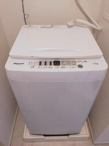 取引中　2021年製Hisense HW-E4504 4.5kg洗濯機
