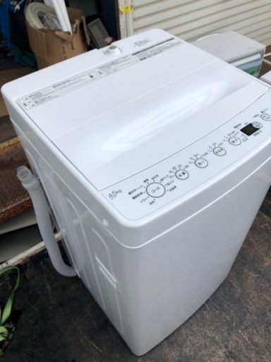 福岡市内配送無料　2022年　全自動洗濯機 ホワイト BW-45A-W [洗濯4.5kg /乾燥機能無 /上開き]