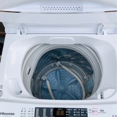 福岡市内設置配送無料2021 年式ハイセンス 全自動 洗濯機 5.5kg ホワイト HW-K55E 最短10分洗濯 真下排水