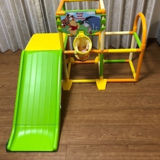 くまのプーさん　ハニーポットおりたたみジム2　ジャングルジム 折りたたみ 室内 すべり台 遊具 ディズニー 子供用