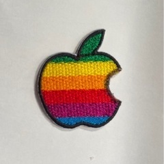 Apple ロゴ　アイロン　ワッペン　布製
